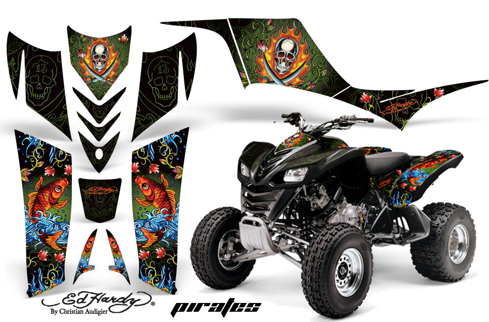 Kawasaki KFX 700 Graphics eh pirates green